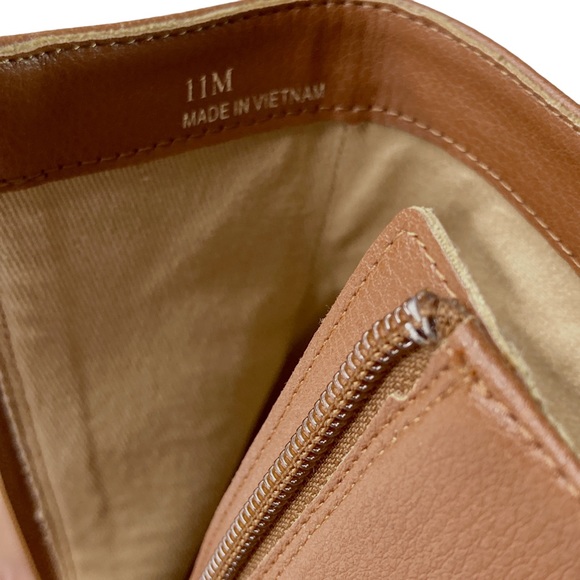 Linea Paolo Women size 11 Sadie Boots Block Heel Pointy Toe Cognac Brown Booties - Picture 13 of 15